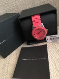 Marc Jacobs Pelly Red Dial Red Silicone Stainless Steel Strap Watch for Women - MBM2590