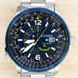 Citizen Promaster Nighthawk Eco Drive Navy Blue Dial Silver Steel Strap Watch For Men - BJ7006-56L