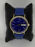Marc Jacobs Fergus Blue Dial Blue Leather Strap Watch for Women - MBM8650