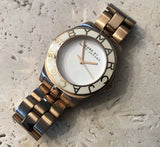 Marc Jacobs Blade White Dial Gold Stainless Steel Strap Watch for Women - MBM3050