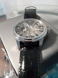 Emporio Armani Meccanico Automatic Black Dial Leather Strap Watch For Men - AR4629