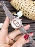 Marc Jacobs Corie White Dial Light Brown Leather Strap Watch for Women - MJ1581