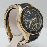 Marc Jacobs Rock Chronograph Black Dial Black Silicone Stainless Steel Strap Watch for Women - MBM2552