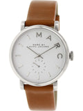 Marc Jacobs Baker White Dial Brown Leather Strap Watch for Women - MBM1265