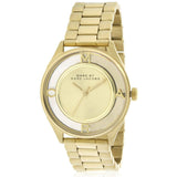 Marc Jacobs Marc Tether Gold Transparent Dial Gold Stainless Steel Strap Watch for Women - MBM3413