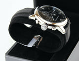 Emporio Armani Classic Chronograph Black Dial Black Leather Strap Watch For Men - AR0431