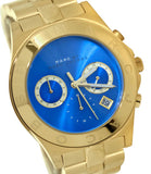 Marc Jacobs Blade Blue Dial Gold Stainless Steel Strap Watch for Women - MBM3307