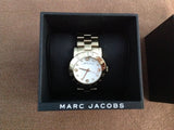 Marc Jacobs Amy White Dial Gold Stainless Steel Strap Watch for Women - MBM3056