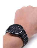 Emporio Armani Ceramica Chronograph Black Dial Black Stainless Steel Watch For Men - AR1451