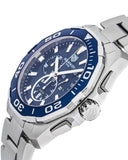 Tag Heuer Aquaracer Blue Dial SIlver Steel Strap Watch for Men - CAY111B.BA0927