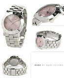 Marc Jacobs Amy Life Pink Dial Silver Stainless Steel Strap Watch for Women - MBM3300