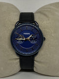 Fossil Tailor Blue Dial Blue Leather Strap Watch for Women - ES4092