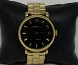 Marc Jacobs Baker Black Dial Gold Stainless Steel Strap Watch for Women - MBM3355
