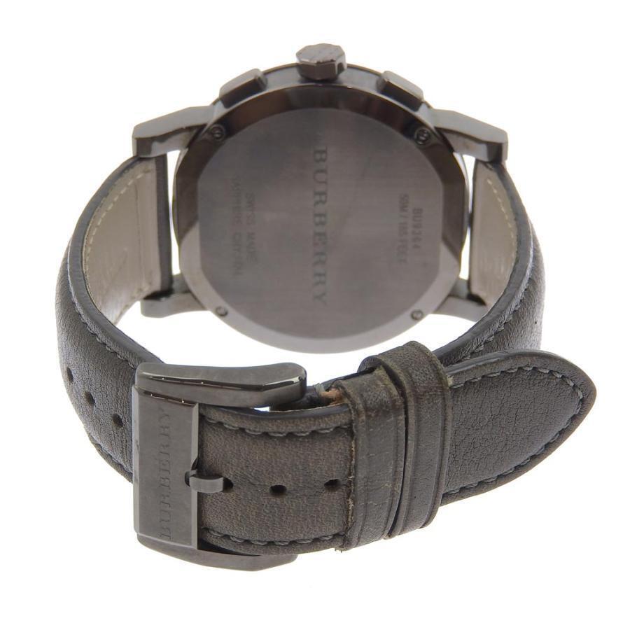 Burberry The City Black Dial Black Leather Strap Watch for Men - BU9364