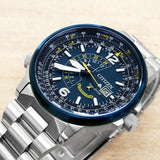 Citizen Promaster Nighthawk Eco Drive Navy Blue Dial Silver Steel Strap Watch For Men - BJ7006-56L