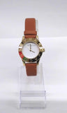 Marc Jacobs Mini Blade White Dial Brown Leather Strap Watch for Women - MBM1219