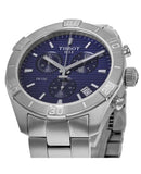 Tissot PR 100 Sport Quartz Chronograph Blue Dial Silver Steel Strap Watch For Men - T101.617.11.041.00