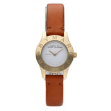 Marc Jacobs Mini Blade White Dial Brown Leather Strap Watch for Women - MBM1219