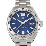 Tag Heuer Formula 1 Stainless Steel 41mm Blue Dial Silver Steel Strap Watch for Men - WAZ1118.BA0875