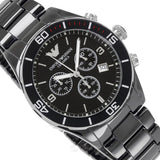 Emporio Armani Black Ceramic Chronograph Black Dial Watch For Men - AR1421