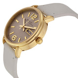 Marc Jacobs Fergus Grey Dial Grey Leather Strap Watch for Women - MBM8654