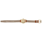 Marc Jacobs Mini Blade White Dial Brown Leather Strap Watch for Women - MBM1219