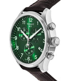 Tissot Chrono XL Chronograph Classic Green Dial Brown Leather Strap Watch For Men - T116.617.16.091.00