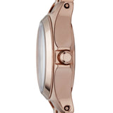 Marc Jacobs Henry Dinky Blue Dial Rose Gold Stainless Steel Strap Watch for Women - MBM3204