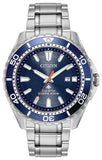 Citizen Promaster Marine Blue Dial Silver Steel Strap Watch For Men - BN0191-80L