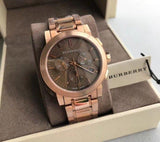 Burberry The City Grey Dial Rose Gold Stainless Steel Strap Unisex Watch - BU9754