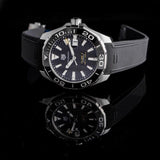 Tag Heuer Aquaracer Calibre 5 Automatic Black Dial Black Rubber Strap Watch for Men - WAY201A.FT6142