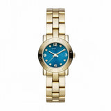 Marc Jacobs Amy Blue Dial Gold Stainless Steel Strap Watch for Women - MBM3303