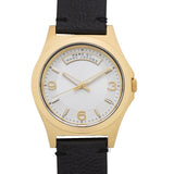 Marc Jacobs Baby Dave Champagne Dial Black Leather Strap Watch for Women - MBM1264