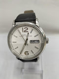 Marc Jacobs Fergus White Dial Black Leather Strap Watch for Men - MBM5076