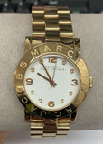 Marc Jacobs Amy White Dial Gold Stainless Steel Strap Watch for Women - MBM3056