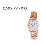 Marc Jacobs Baker White Dial Rose Gold Steel Strap Watch for Women - MBM3248