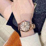 Burberry The City Rose Gold Dial Rose Gold Steel Strap Watch for Women - BU9135