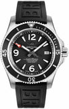 Breitling Superocean II 44mm Black Dial Black Rubber Strap Watch for Men - A17367D71B1S2