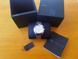 Marc Jacobs Peeker Chronograph Silver Dial Silver Stainless Steel Strap Watch for Women - MBM3371