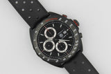 Tag Heuer Formula 1 Automatic Chronograph Black Dial Black Leather Strap Watch for Men - CAZ2011.FT8024