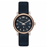 Marc Jacobs Baker Black Dial Black Leather Strap Watch for Women - MBM1331