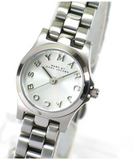 Marc Jacobs Henry Dinky White Dial Silver Stainless Steel Strap Watch for Women - MBM3198