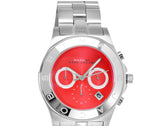 Marc Jacobs Blade Orange Dial Silver Stainless Steel Strap Watch for Women - MBM3306