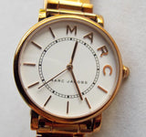 Marc Jacobs Roxy White Dial Rose Gold Stainless Steel Strap Watch for Women - MJ3523