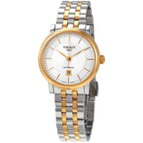 Tissot T Classic Carson Premium White Dial Two Tone Stainless Steel Strap Watch for Women - T122.207.22.031.00