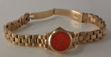 Marc Jacobs Henry Dinky Orange Dial Gold Stainless Steel Strap Watch for Women - MBM3202