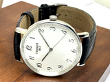 Tissot Everytime Desire Medium White Dial Black Leather Strap Watch For Men - T109.410.16.032.00