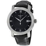 Tissot T Classic Bridgeport Black Dial Black Leather Strap Watch For Men - T097.410.16.058.00