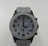 Marc Jacobs Pelly Grey Dial Grey Silicone Steel Strap Watch for Women - MBM2566