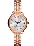 Marc Jacobs Betty White Dial Rose Gold Stainless Steel Strap Watch for Women - MJ3496